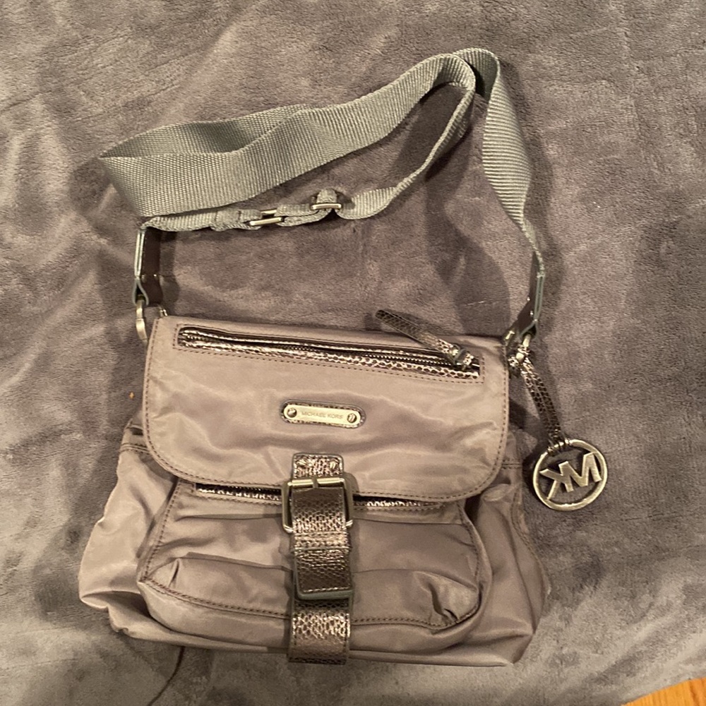 MK gray crossbody bag
